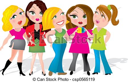 Ladies Having A Coffee Break At    Csp0565119   Search Vector Clipart