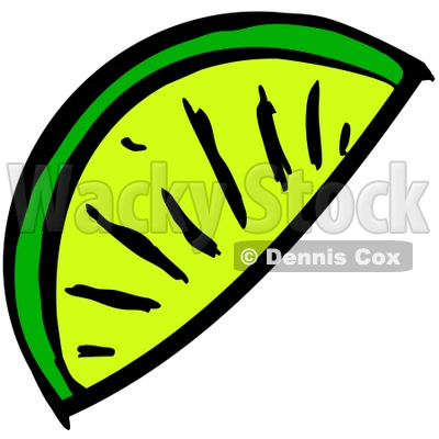 Lime Wedge Slice Clipart Picture   Dennis Cox  6073
