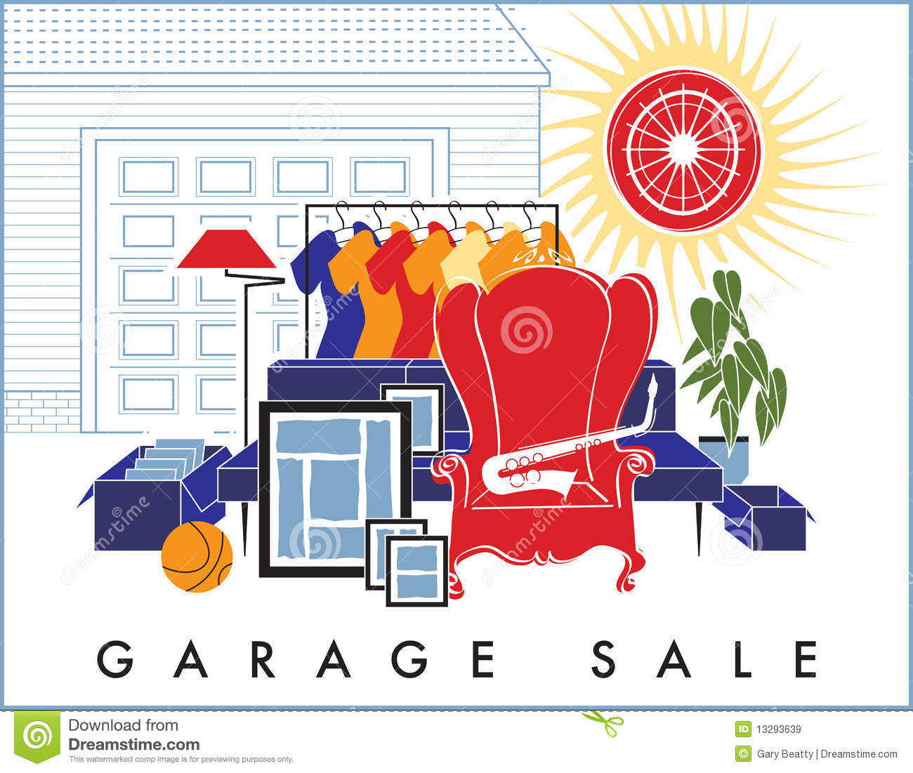 Yard Sale Clip Art Garage Sale Junk Royalty Free Stock Images Image