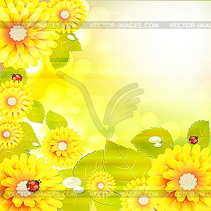 Bright Flower Background   Vector Clipart