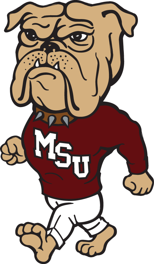 Mississippi State Bulldogs Mascot Logo  1986    Walking Bulldog