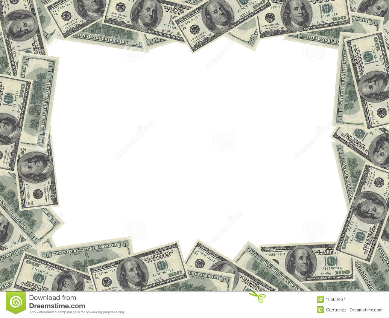 Money Border Clip Art Dollar Bills Frame 10500467 Jpg