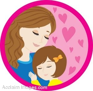 Mother And Her Daughter Clip Art