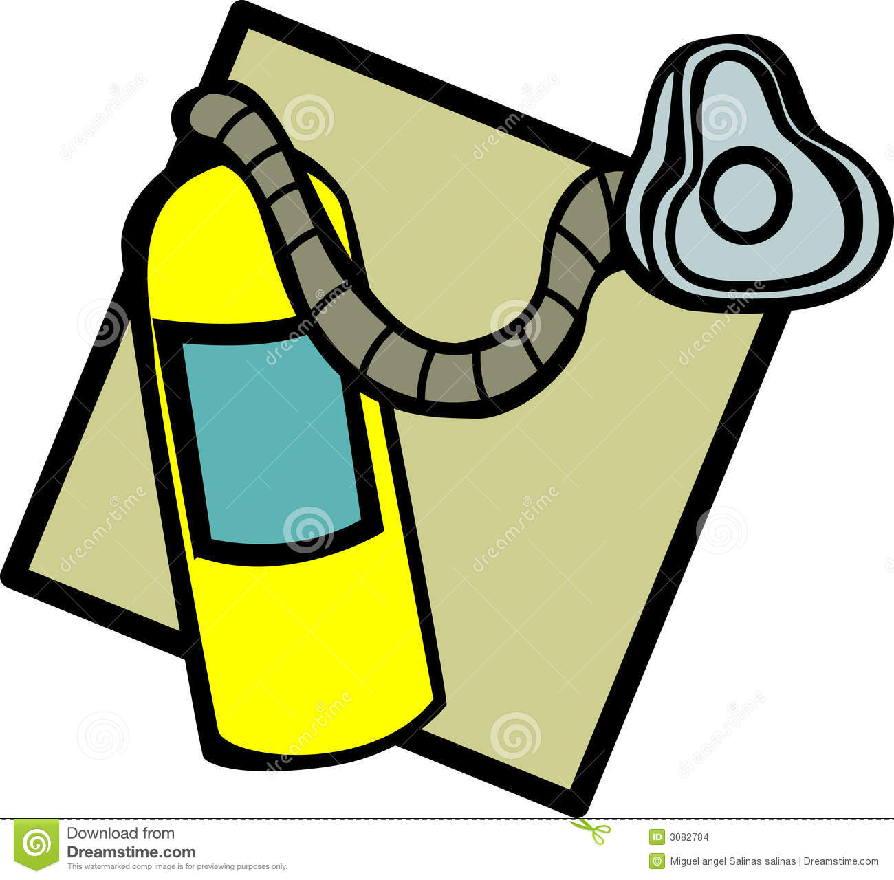 Oxygen Tank And Mask Vector Illustration Stock Images   Image  3082784