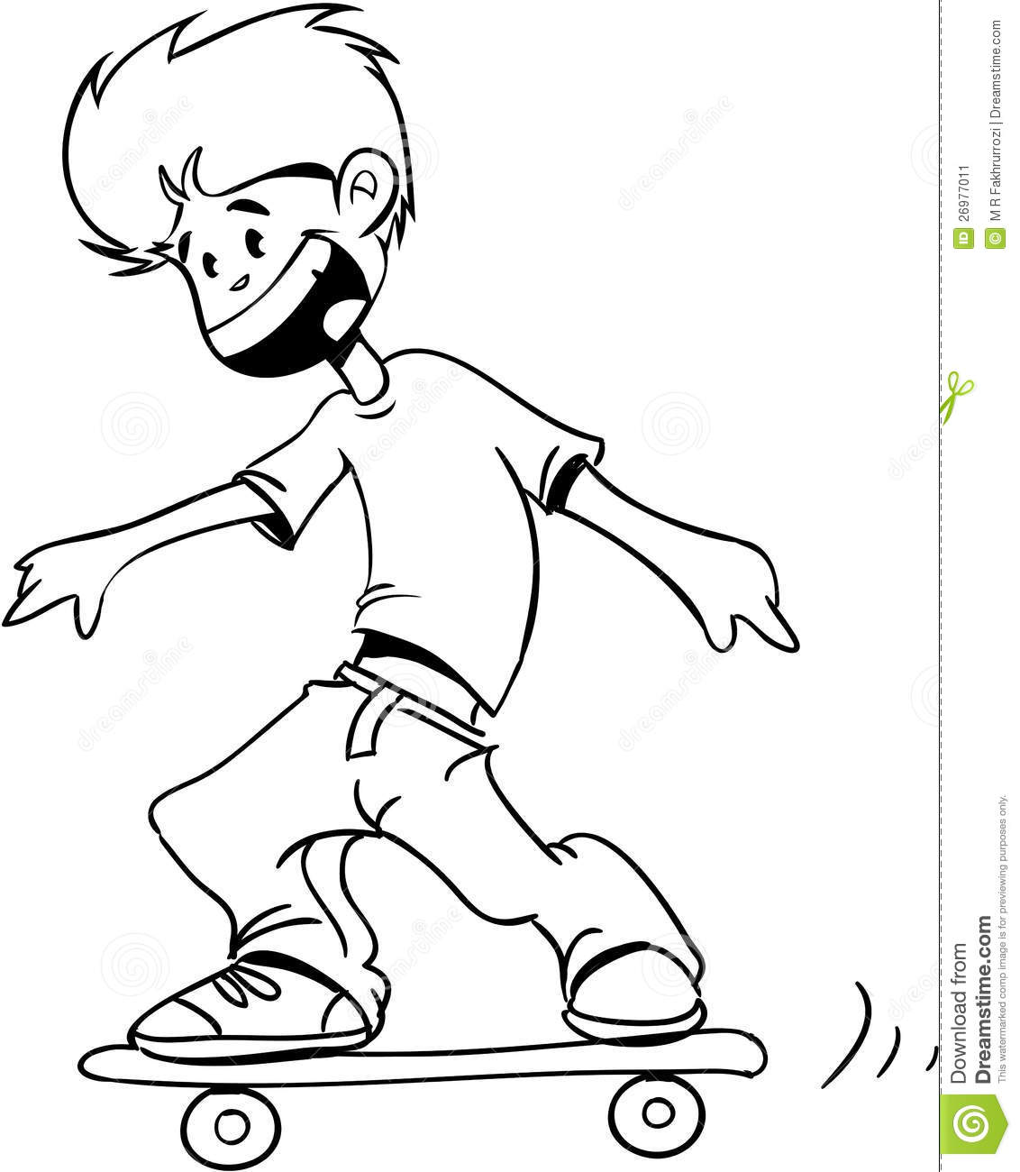 Skateboard Clip Art Black And White Skater Boy In Black And White