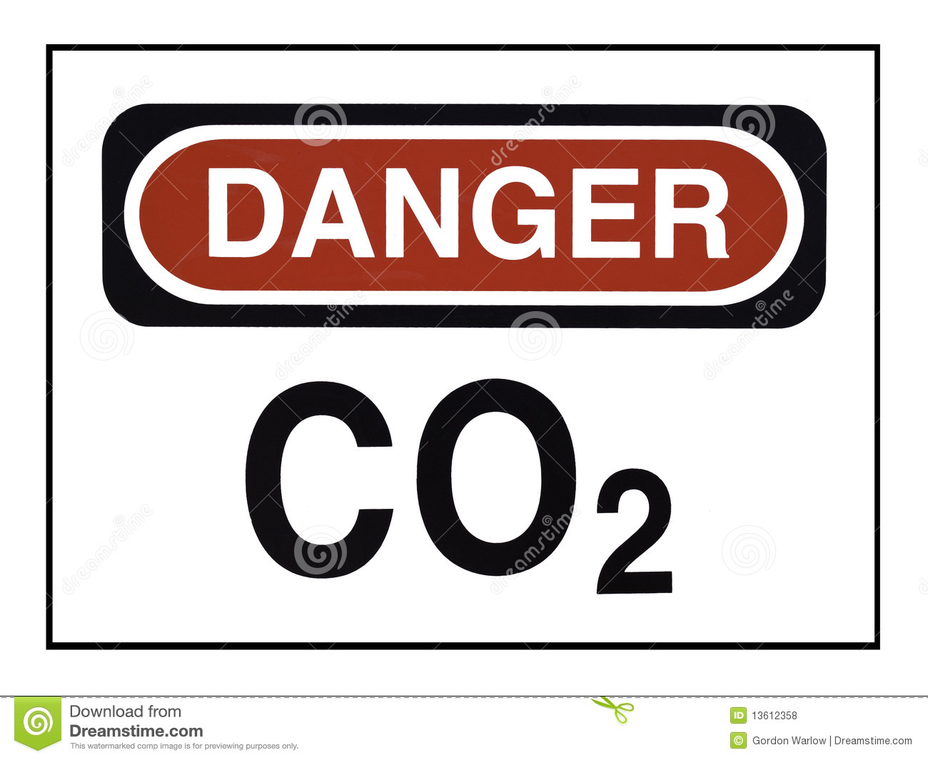 Carbon Dioxide Warning Royalty Free Stock Photos   Image  13612358