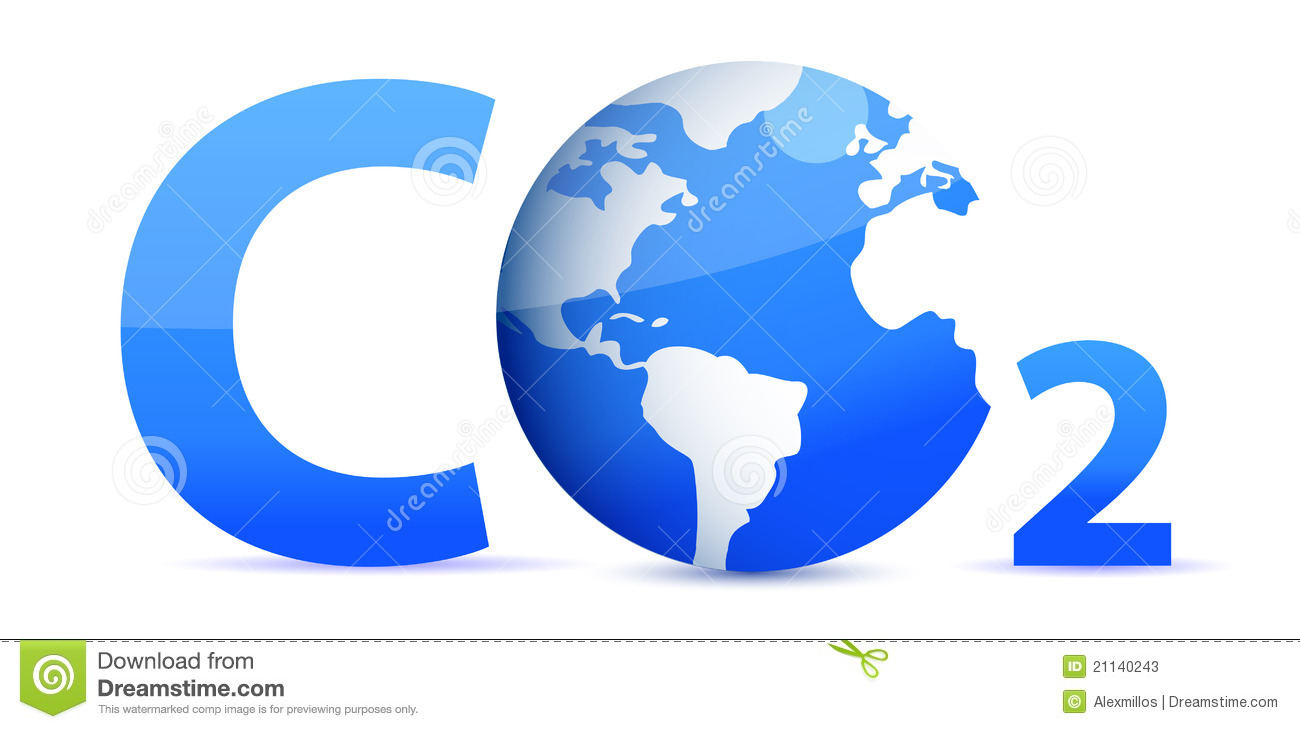Chemical Symbol Co2 For Carbon Dioxide In Blue Stock Photos   Image