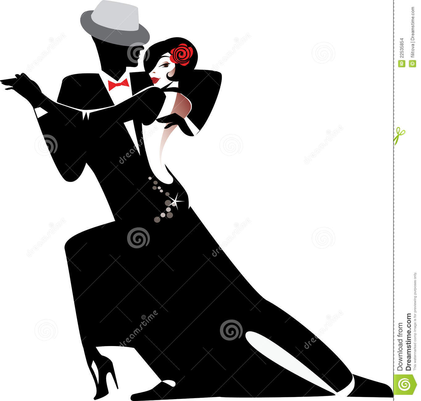 More Similar Stock Images Of   Silhouette Of Couple Dancing Tango
