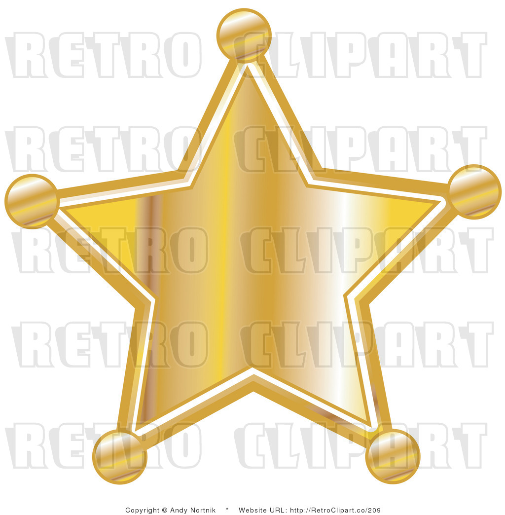 Retro Royalty Free Sheriff Badge Vector Clipart By Andy Nortnik    209