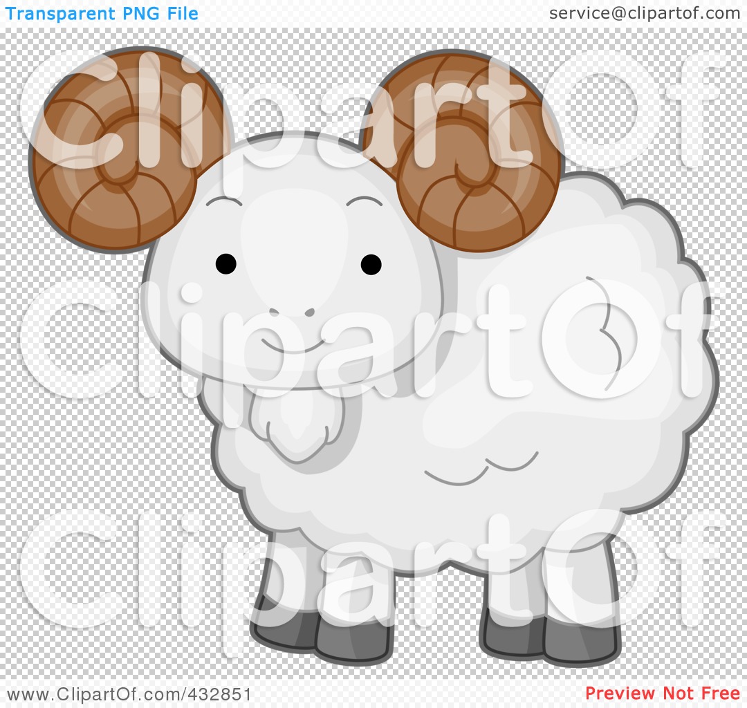 Royalty Free  Rf  Clipart Illustration Of A Cute Baby Ram By Bnp