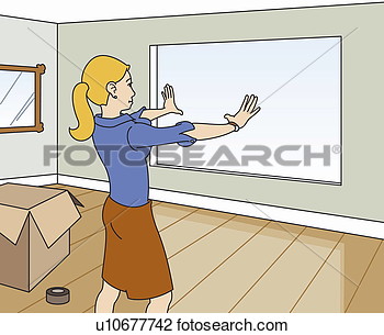 Clip Art Of Young Woman Designing New Home Interior U10677742   Search