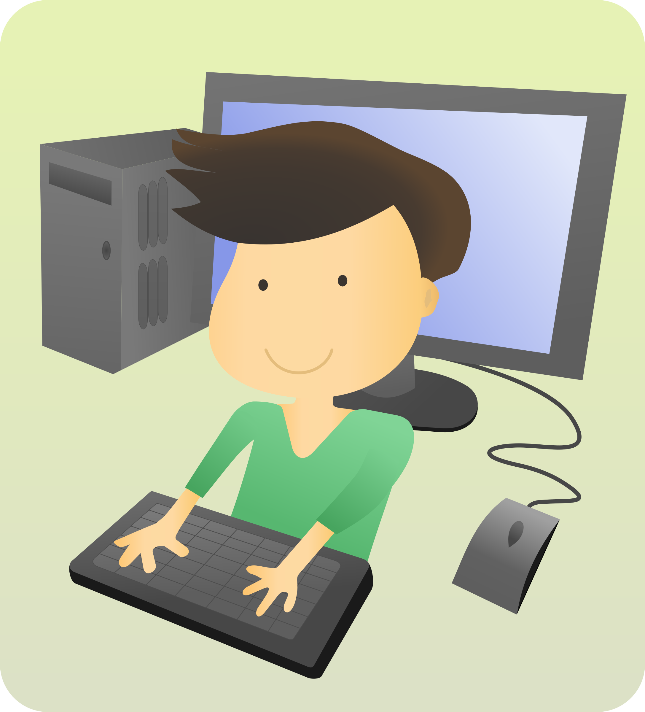 Computer Boy Cartoon By Cyberscooty