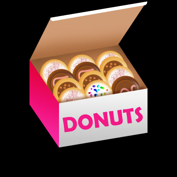 Create A Donuts Box With Donuts    Psdartist