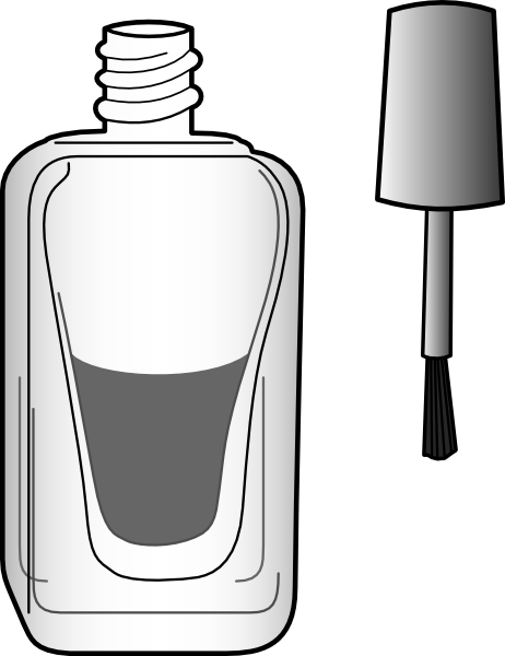 Black And White Nail Polish Bottle Clip Art At Clker Com   Vector Clip