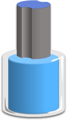 Bottle Of Red Nail Polish   Clipart
