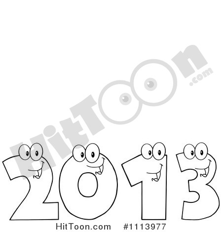 Description From Clipart Yellow Happy 2013 Numbers Royalty Free Vector