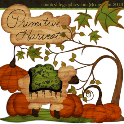 Primitive Harvest Clipart