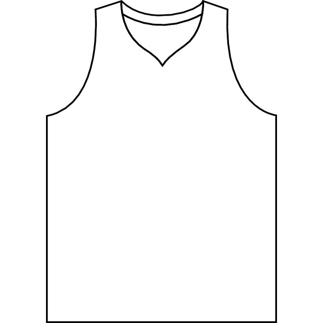 Basketball Jersey Vector Outline   Download At Vectorportal