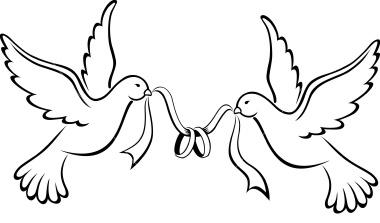 Love Birds Wedding Bands   Free Images At Clker Com   Vector Clip Art