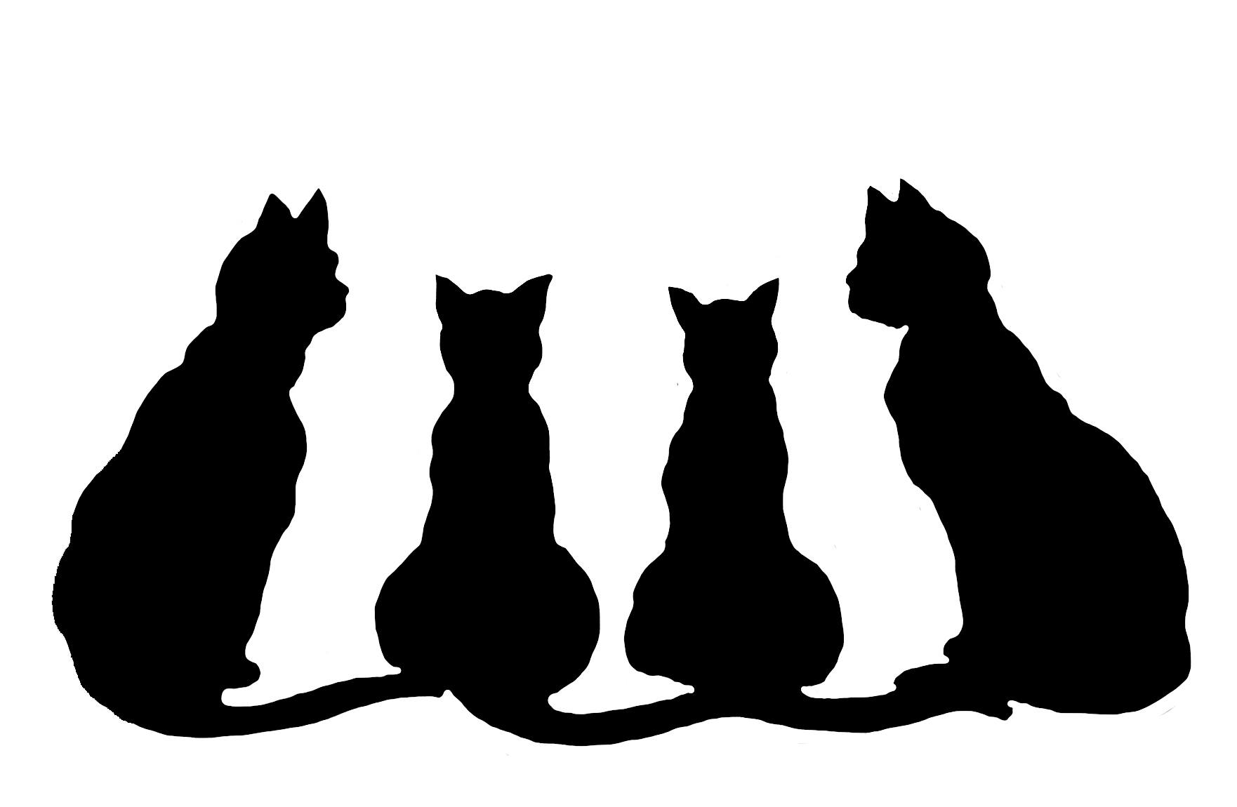 Silhouette Of Kitten Png Black Silhouette Of Cat Png Fat Black Cat