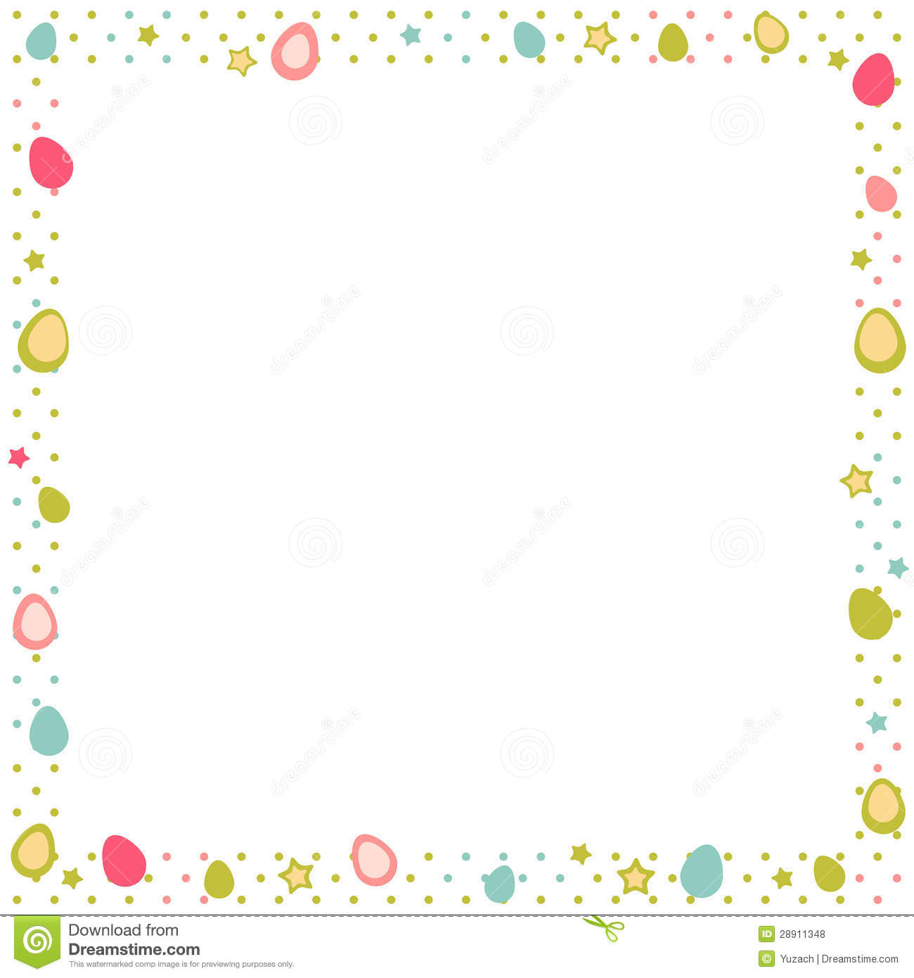 Easter Eggs Colorful Frame Polka Dot Royalty Free Stock Photos   Image