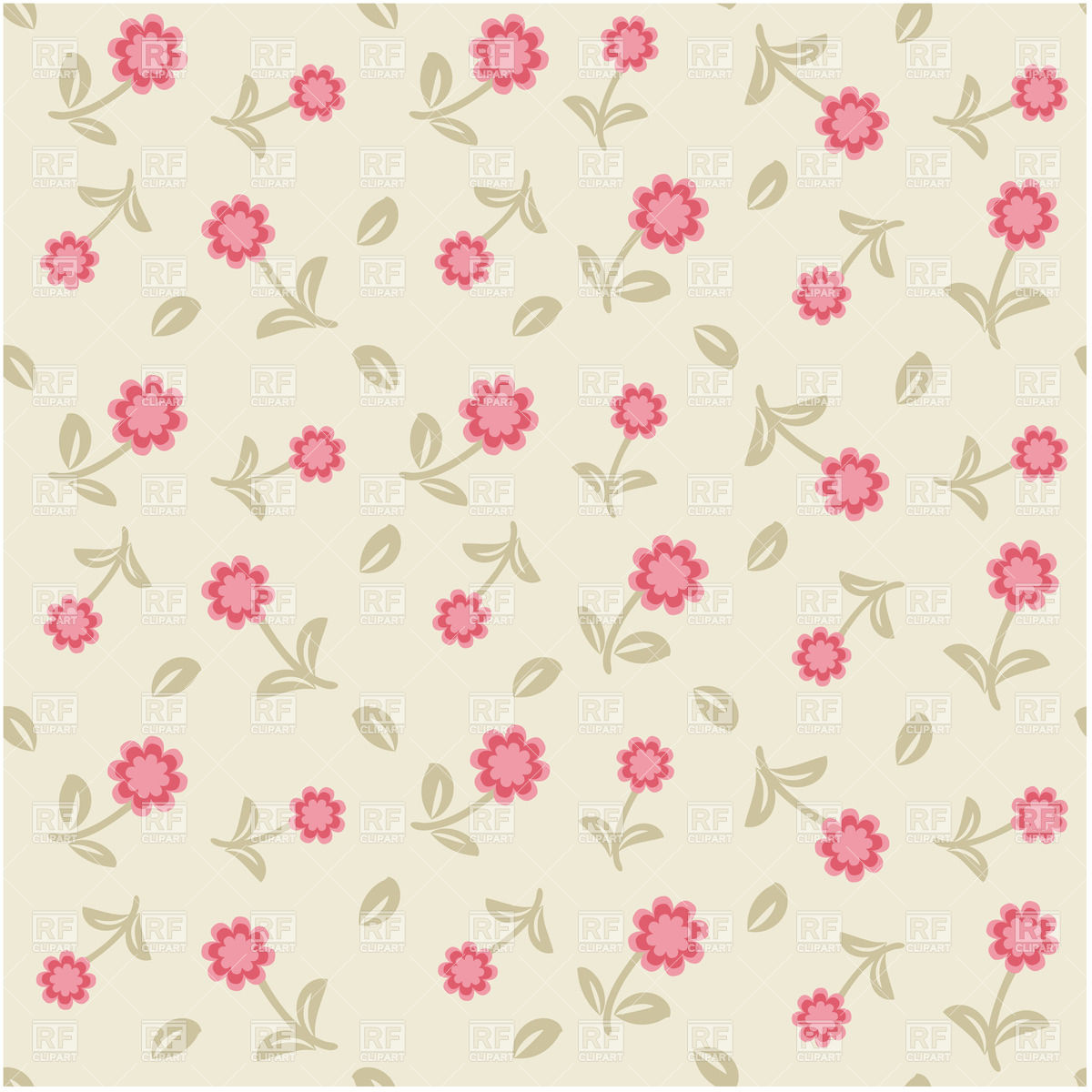 Floral Seamless Background Download Royalty Free Vector Clipart  Eps
