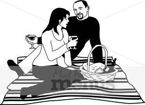 Lunch Clipart The Man And Woman Share Picnic Lunch Design Is Part Of