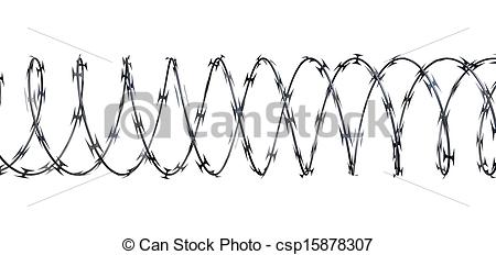 Of Razor Wire On An Isolated White    Csp15878307   Search Clipart