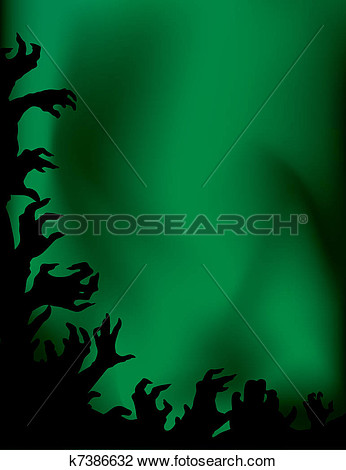 Crazy Zombie Night Party  Hands Silhouettes  K7386632   Search Clipart    