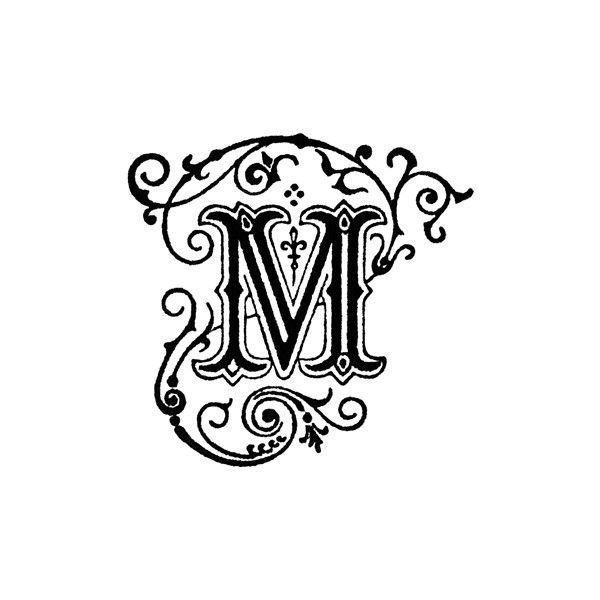Decorative Letter M Clipart Found On Polyvore  Decor Letters Numbers