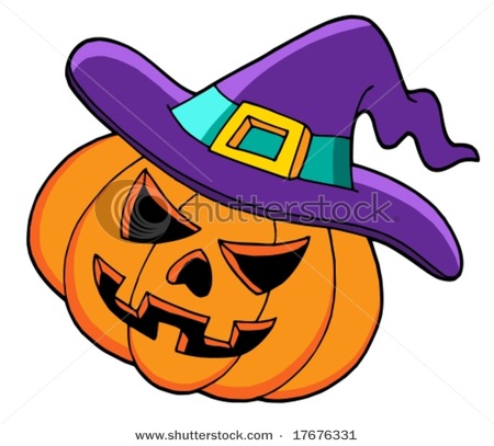 Halloween Pumpkin Clip Art Halloween Pumpkin In Witchs Hat Vector Clip