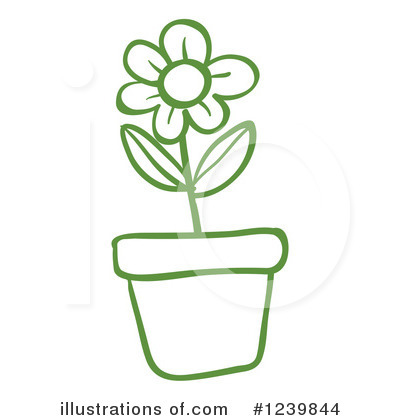 Royalty Free  Rf  House Plant Clipart Illustration By Colematt   Stock