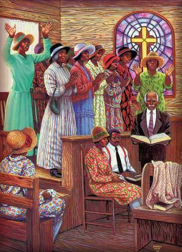 African American Church Women Clip Art