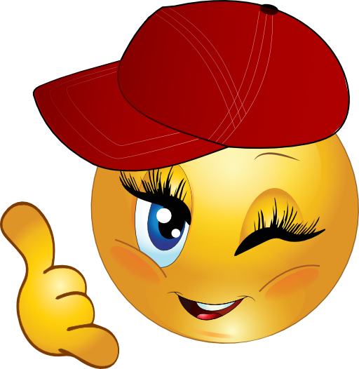 Cool Girl Call Me Smiley Emoticon Clipart   Royalty Free Public Domain