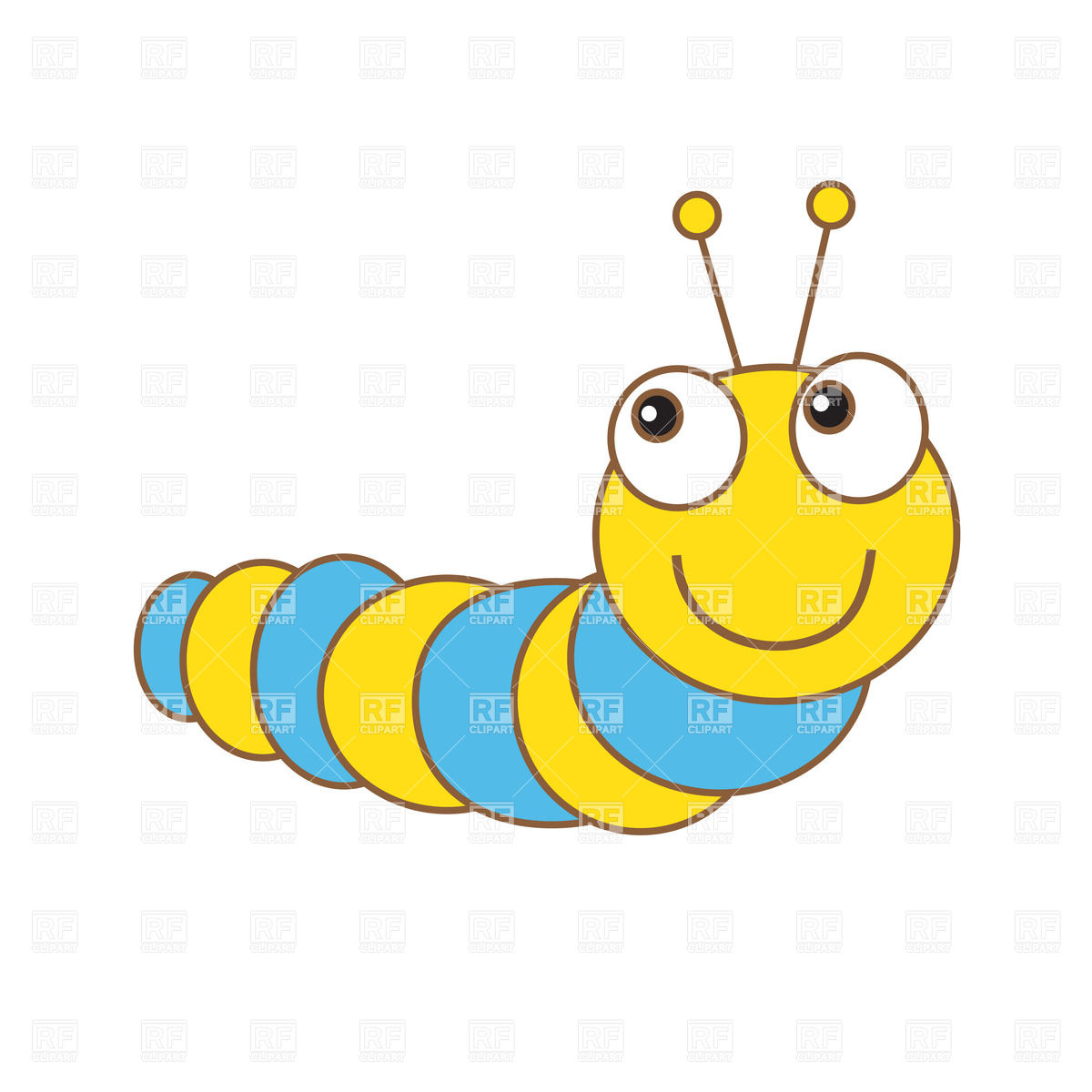 Cute Cartoon Caterpillar Download Royalty Free Vector Clipart  Eps