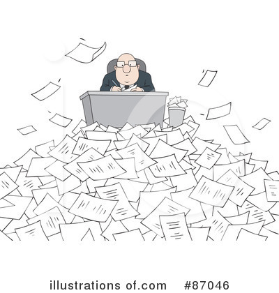 Paperwork Clipart  87046 By Alex Bannykh   Royalty Free  Rf  Stock    