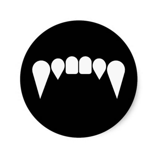 Sharp Teeth Smile Vampire Fangs Wolf Fangs Sharp Teeth Grrr Sticker