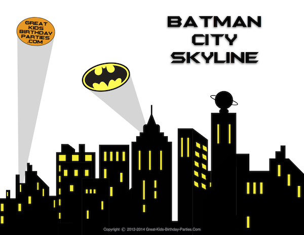 Superhero Cityscape Clipart Superhero Skyline Panel 1