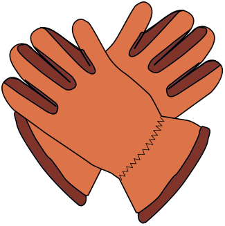Free Pair Of Brown Gloves Clip Art