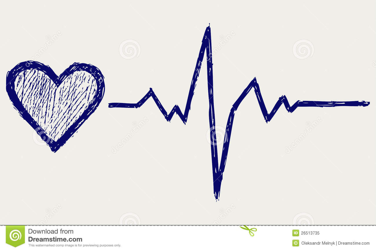 Heart And Heartbeat Symbol Royalty Free Stock Photo   Image  26513735