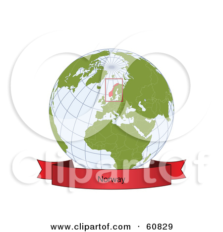Royalty Free  Rf  Clipart Illustration Of A Red Norway Banner Along