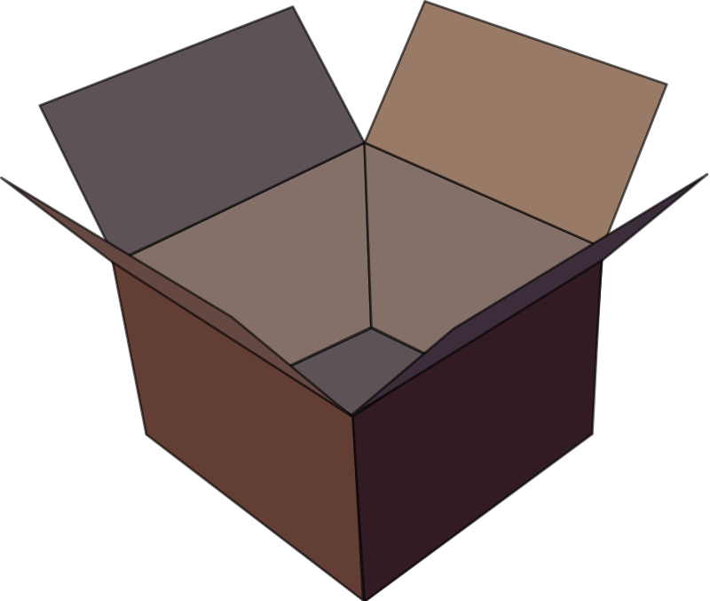 Free Empty Brown Box Clip Art