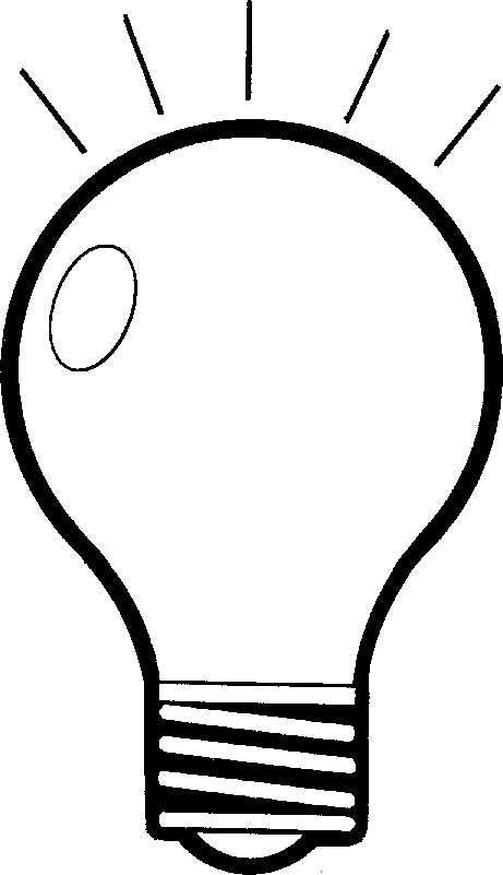 Lightbulb Idea Clipart Black And White
