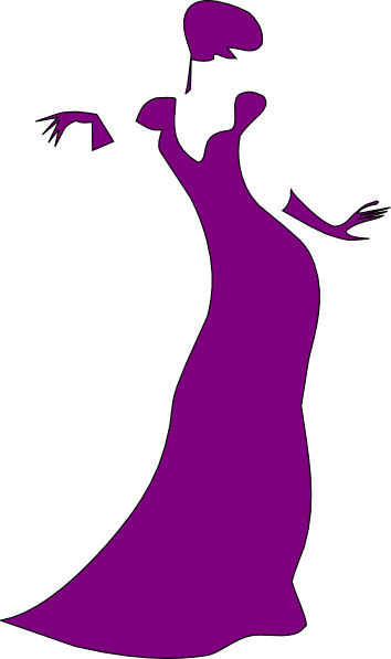 Purple Dancing Woman Clip Art