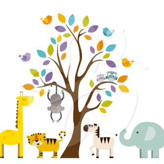 Safari Tree Clip Art Set