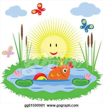 Vector Stock   Goldfish Is In The Pond Vector  Stock Clip Art