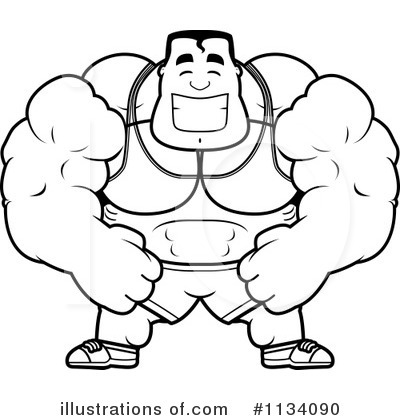Bodybuilder Clipart  1134090   Illustration By Cory Thoman