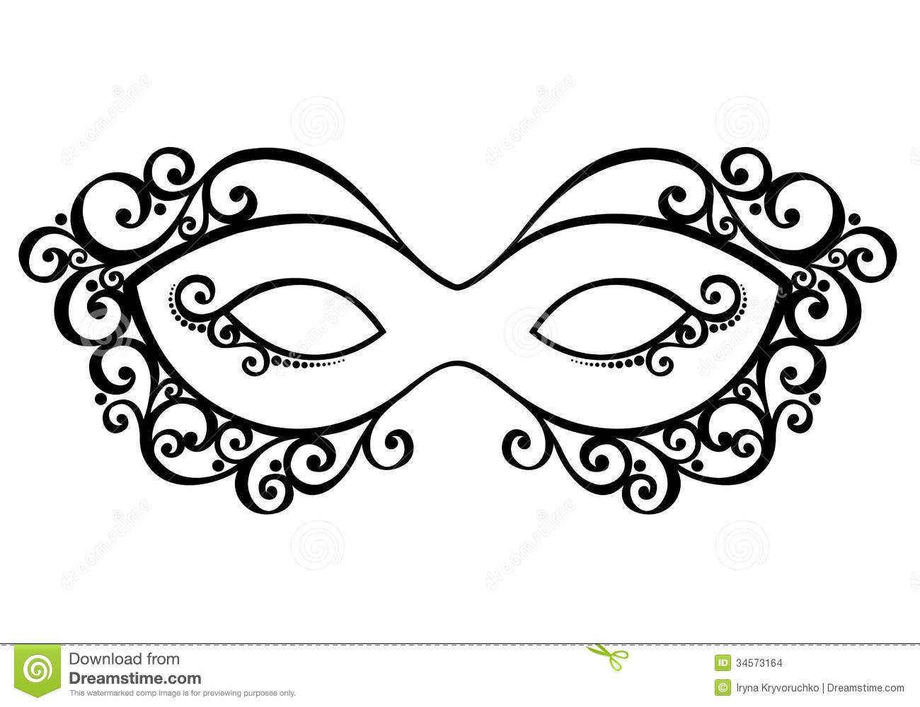 Black And White Masquerade Masks Clip Art Royalty Free  Rf  Mask
