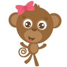 Cute Girl Monkey   Clipart Best