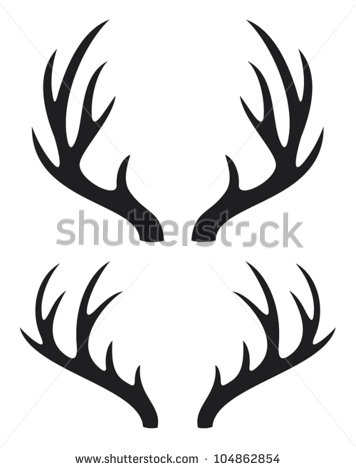 Deer Horns Stock Vector Illustration 104862854   Shutterstock